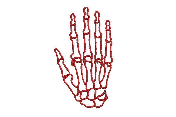 Big Skeleton Hand: Edgy Elegance for Embroidery