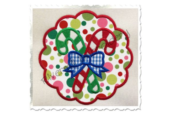 Review: Applique Framed Candy Canes Design