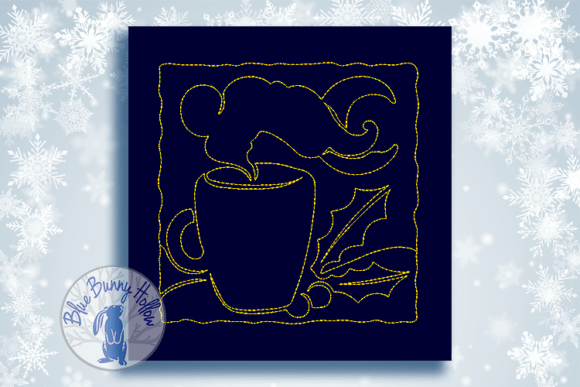 Reviewing Christmas Quilt Block-Hot Cocoa for Boutique Sweatshirts