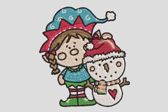 Reviewing Little Girl with Cute Snowman for Gifts